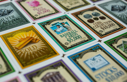 Portrait Photo of Multiple Game Cards Representing Cover Your Assets - Collector Edition at Grandpa Beck's Games