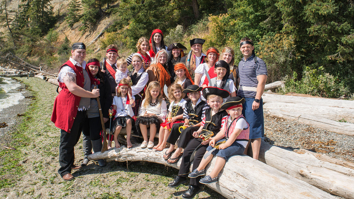 Landscape of Group Photo with the Entire Grandpa Beck's Games Cast ranging from Children to Fully Grown Adults