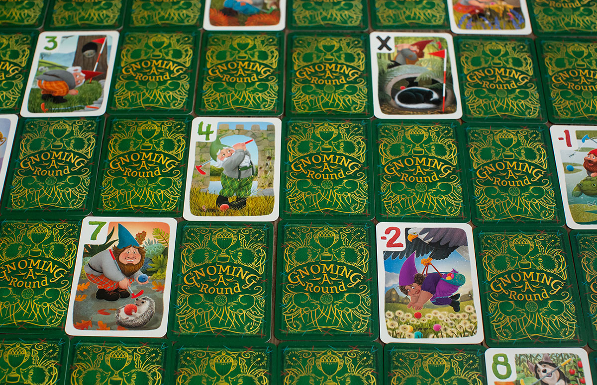 Portrait Photo with Contents of Board Game Representing Gnoming a Round at Grandpa Beck's Games