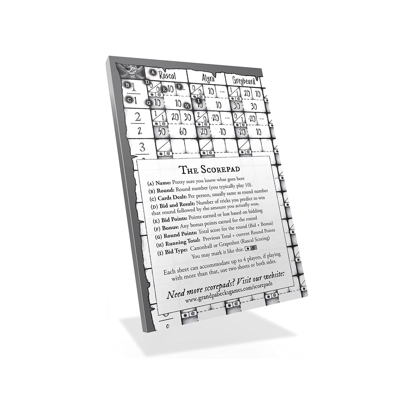 Skull King Replacement Score Pads