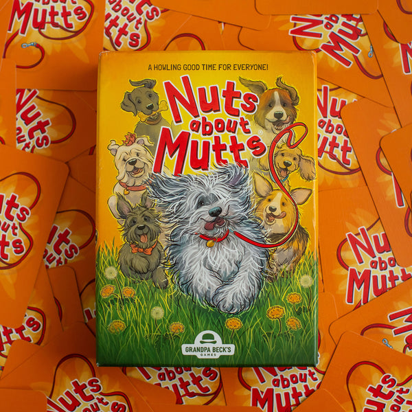 Portrait Photo of Board Game Representing Nuts about Mutts at Grandpa Beck's Games